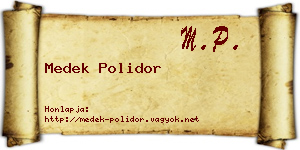 Medek Polidor névjegykártya